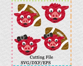 EXCLUSIVE SVG eps DXF Cutting File Hog Football svg, mascot svg, football svg, hog svg, razorback svg, razorbacks svg razorback football svg