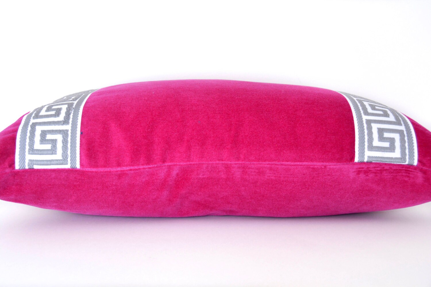 Pink Pillow Cover Fuchsia Pink Velvet Lumbar Pillow Cover