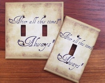 Harry Potter wedding quote light switch cover // After all this time Always // SAME DAY SHIPPING**