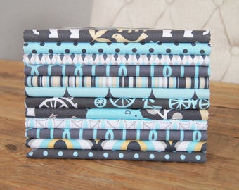 Pre-cut Quilt Top Kit for Boy, 60 pre-cut pieces, Premium Fabrics by Michael Miller, It's a Boy Thing, Instructions for quilt top included