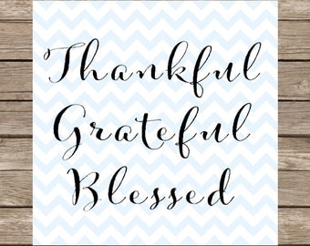 Thankful Grateful Blessed SVG PNG Rustic Thankful Grateful Blessed Thanksgiving Cutting File Cricut Silhouette Graphic File