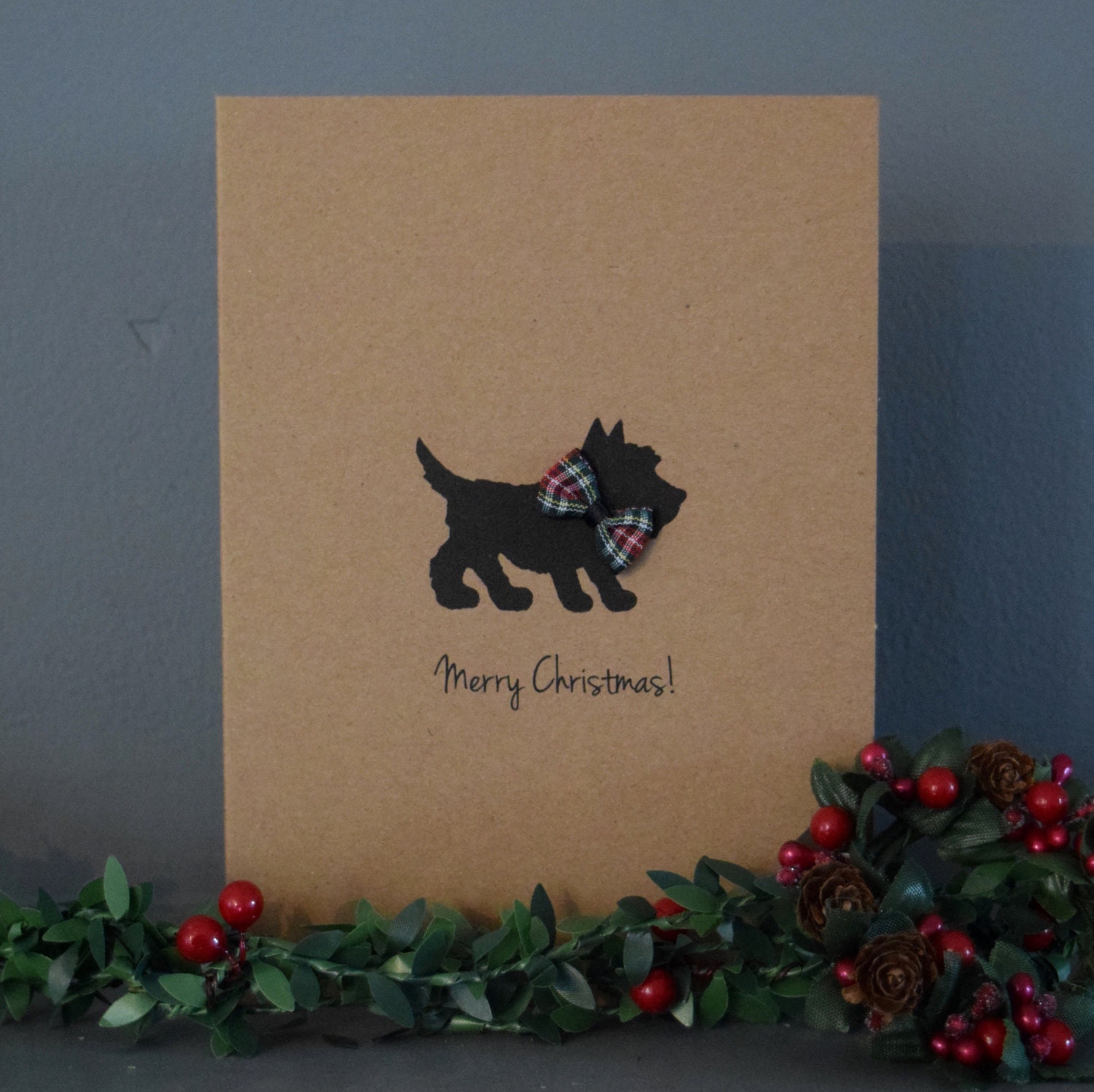 Scottie MULTIPACK Christmas Card Set of 5 Scottie Cards