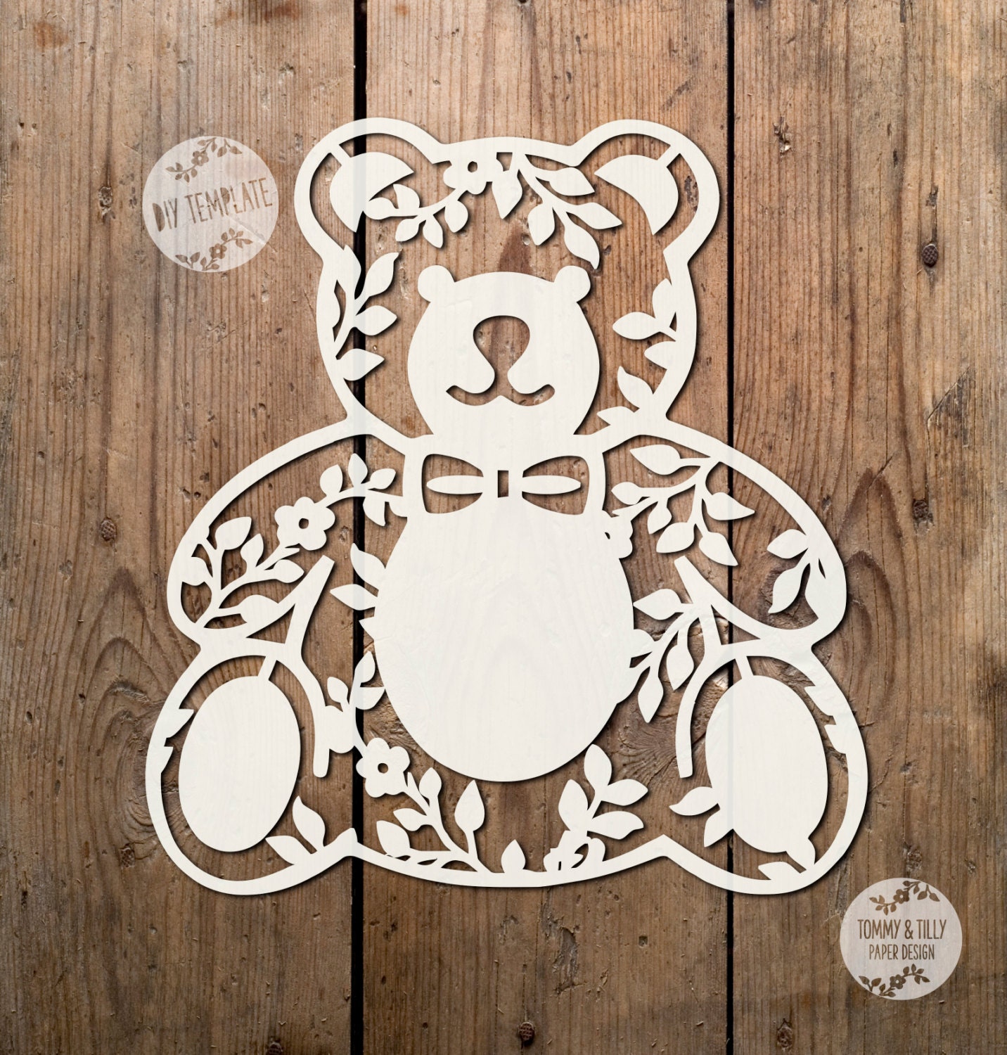 Download 3 x Teddy Bear SVG PDF Designs - Papercutting Vinyl ...
