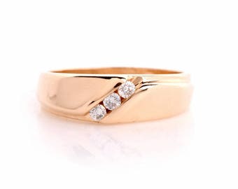 Estae Diamond 14k Yellow Gold Wedding Band