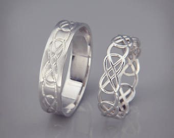 14k white gold celtic knot wedding rings set handmade 14k white gold celtic wedding rings - Celtic Wedding Ring Sets 14k white gold celtic knot wedding rings set handmade 14k white gold celtic wedding rings - Celtic Wedding Ring Sets