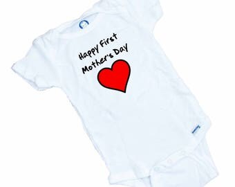 Happy First Mother's Day Baby Onesie