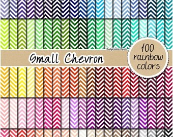 SALE 100 small chevron digital paper chevron pattern rainbow chevron clipart scrapbooking kit nautical pattern 12x12 pastel neutral bright d