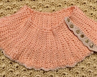 Hand-crocheted, vintage-inspired Victorian scarflette neck warmer