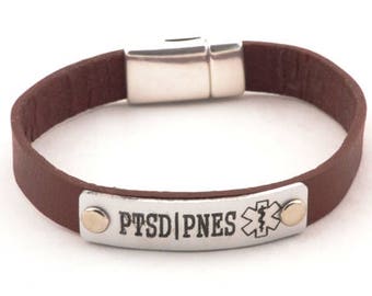 custom medical bracelet, medical alert bracelet, ptsd bracelet, awareness bracelet, custom engraved bracelet, aluminum jewelry