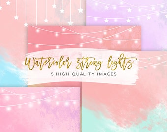 Fairy Lights Clipart paper, string Lights Clipart paper, instant download, wedding invitation clip art, wedding invitation paper texture