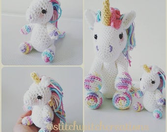 SWC Mini - Lavender Unicorn Crochet Pattern - SWC Minis Collection - Amigurumi PDF Instant Download (MIni Unicorn Only)