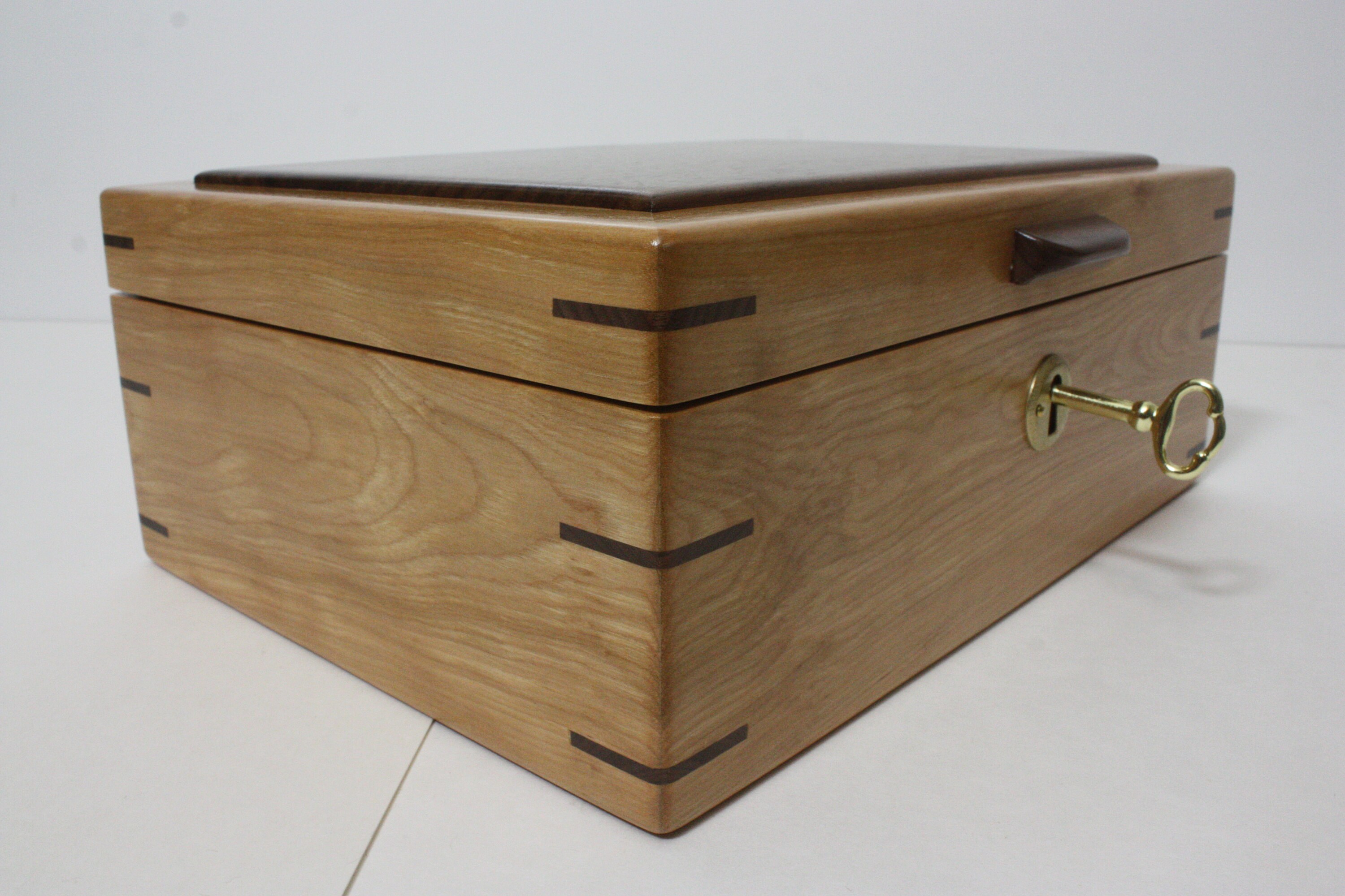 Handmade Hinged Locking Box For Sale