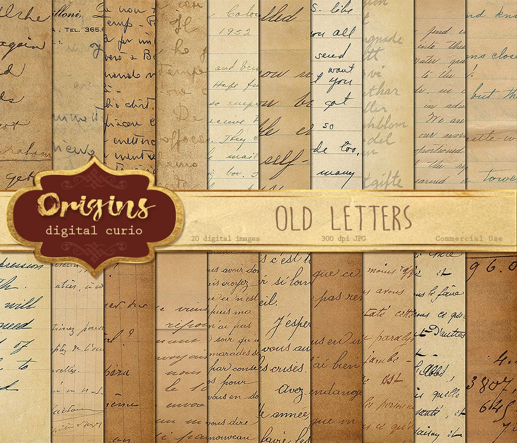 old letters digital paper scrapbook paper vintage antique