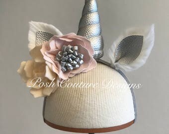 Unicorn Floral Headband/ Unicorn Floral Crown/ Unicorn Headpiece/ Unicorn Photo Prop/ Unicorn Party Decoration