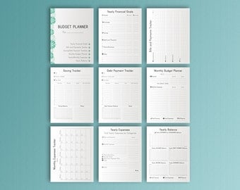 FINANCIAL PLANNER Big Happy Planner Printable Finance Letter Organizer Set Monthly Financial Binder Inserts Expense Tracker Instant Download