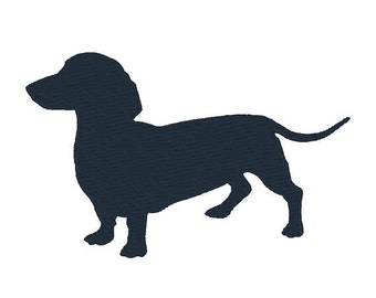 Dachshund Silhouette Machine Embroidery Design Dog Designs Embroidery Designs Dogs 3X3 4X4 5X7 6X10 8X8 Instant Download Silhouettes