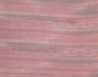 Vintage Japanese Silk Kimono Fabric Pink Mist