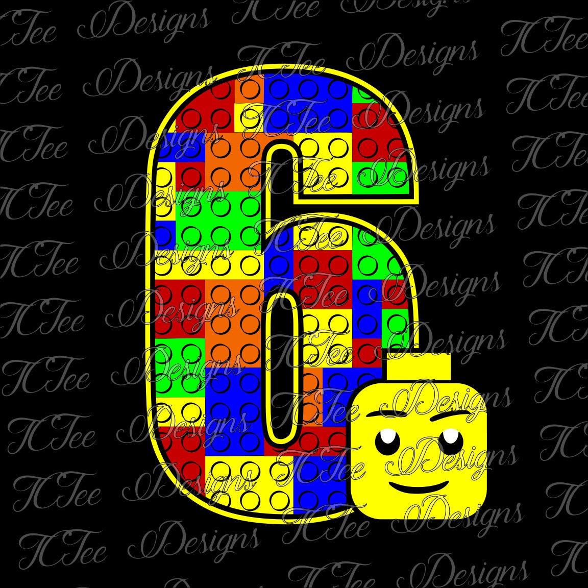 Download Lego 6 6th Birthday Lego Birthday SVG Design Download