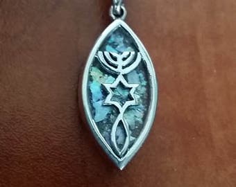 Sterling silver 925 Messeanic pendant necklace a gift from Jerusalem