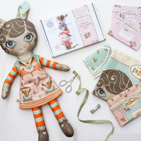 Rag doll sewing kitDiy soft toyDoll patternMake your own