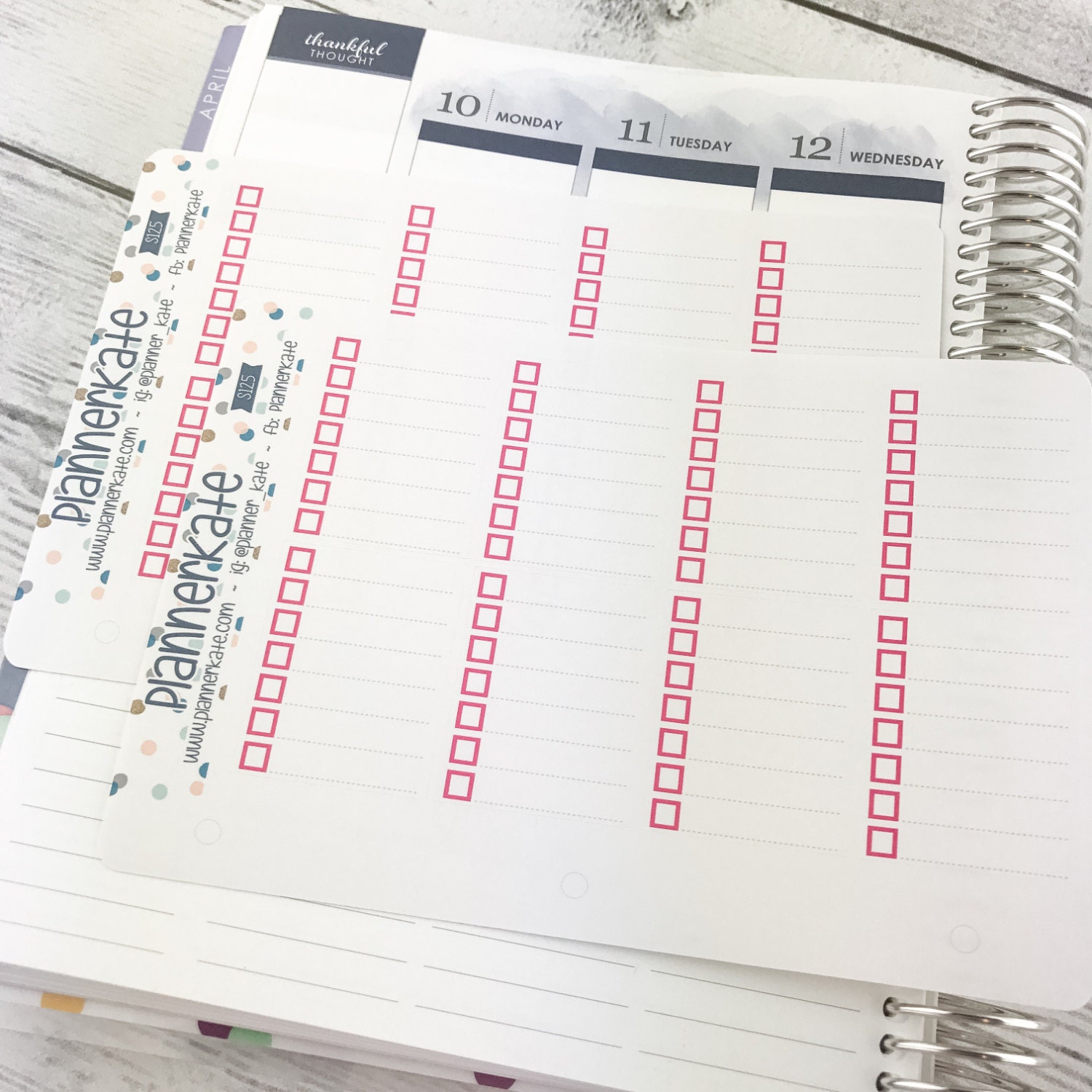 40% Off S125 FULL Box Checklist Sticker with lines for