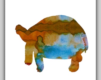 Tortoise watercolor | Etsy