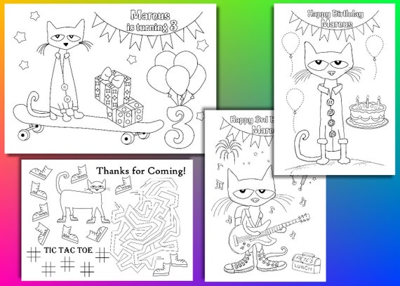 Pete the Cat  coloring  pages  Pete the Cat  Birthday  Party 
