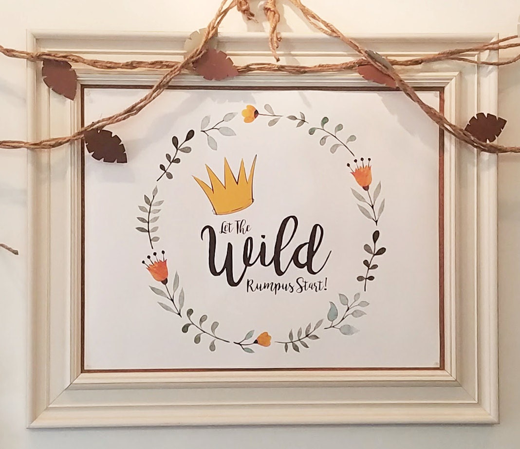 Where the Wild Things are Baby Shower Poster. DIY Printable