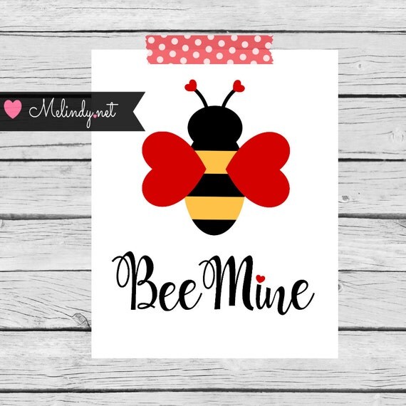 Items similar to Valentines Bee Mine 8x10 Printable! INSTANT DOWNLOAD ...