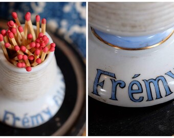 Antique French Pyrogene 1920 - French Cafe & Bistro Match Striker Porcelain, French style, collectible, gift pyrogène