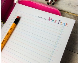 Gift for teachers - Teacher's Gift idea - Personalised Notepad - Teacher's notepad - school supplies