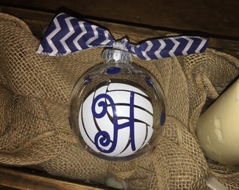 Clear ornament w/ vinyl monogram