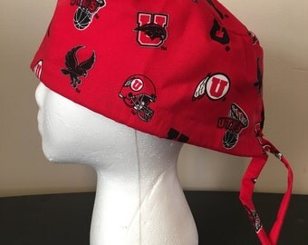 University of Utah Scrub Cap, Surgery Cap, Scrub Hat, Scrub Caps