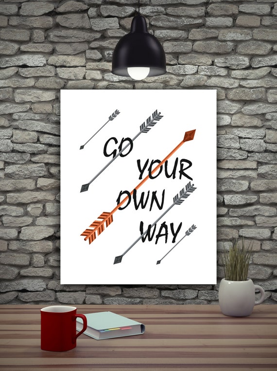 Rock Music Quotes Song Lyrics Print Go Your Own Way