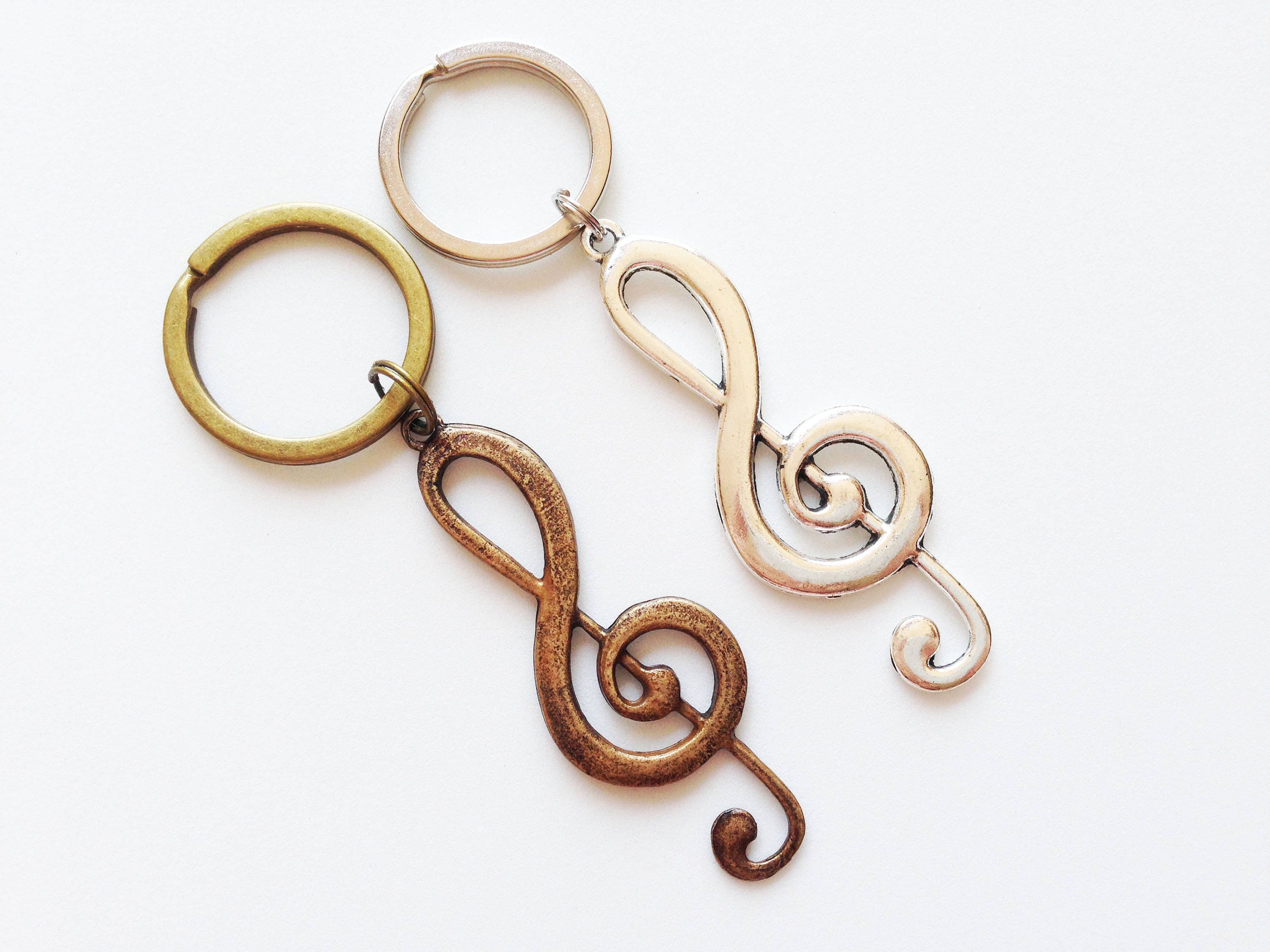 MUSICAL NOTE Keychain Music Note Keyring Musician Keychain