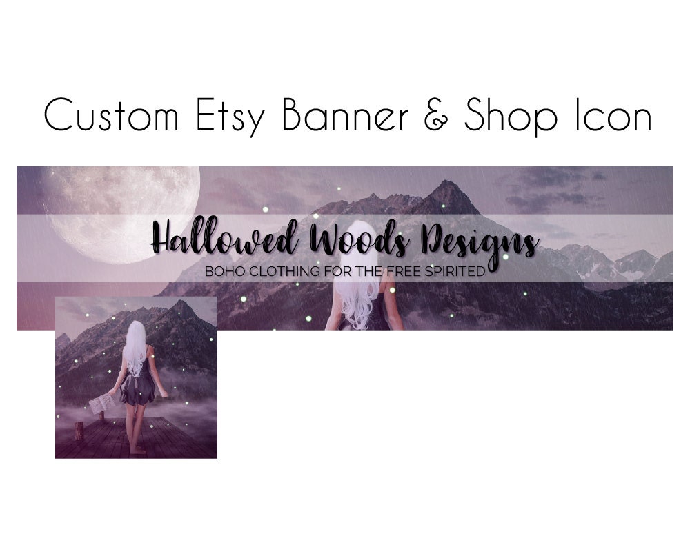 Custom Etsy Banner Set Custom Shop Icon Custom Shop Banner