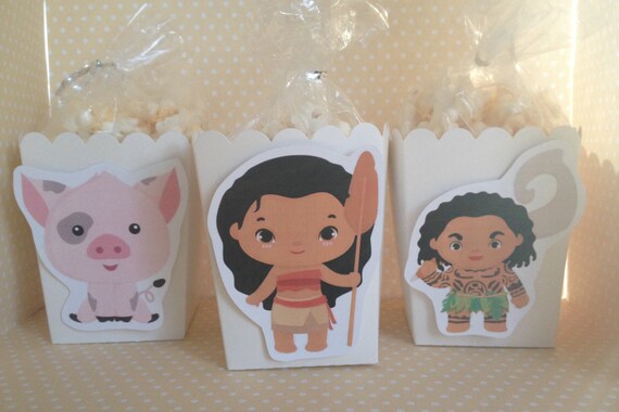 Moana Party Popcorn or Favor Boxes - Set of 10 Il_570xn
