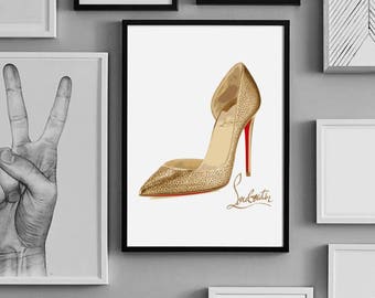 Fashion Shoes Illustration Christian Louboutin Stiletto
