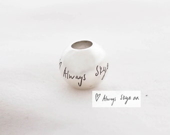 30% OFF - Handwriting Charm - Pandora Bracelet - Signature Charm in Sterling Silver - Handwriting Jewelry - Personalized Gift