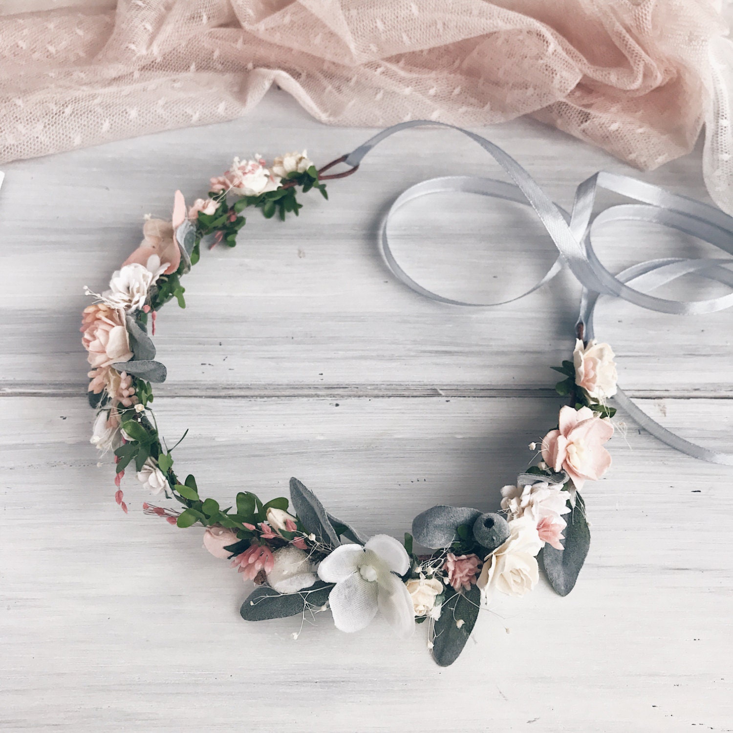 Bridal Flower Crown Bridal Floral Crown Floral Wedding By Serenlty