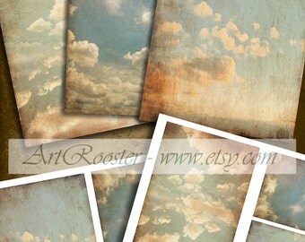 Digital Background Sky Cloud Digital Scrapbook Paper Digital Download Scrapbook Wedding Design Scrapbook Pages Vintage Digital Images