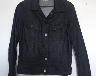 Ladies Lee Rider Black denim Jacket - Excellent condition!! Hardly worn!!!!!