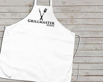 BBQ Apron, Grillmaster apron, Customized Barbecue Apron, Fathers day gift, Gifts for Him, Cute Apron, grilling apron, summer trends