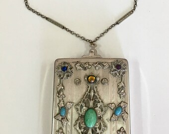 Vintage Metal Compact Purse Minaudière