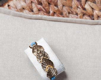White Leather Cuff Bracelet Women, Leather Bracelet, Suede Cuff Bracelet, White Suede Bracelet, Golden Leaf Bracelet for Women, Wide Cuff