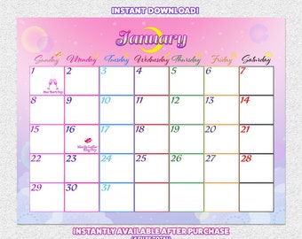 Anime calendar | Etsy