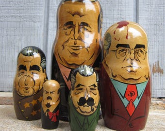 George H Bush Russian Matryoshka Doll Set