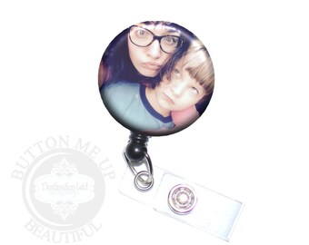 Photo Badge Reel - Your Custom Photograph, Image or Picture Retractable Nurse ID Lanyard Holder (A000)