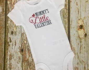 Mommy's Little Valentine, Baby Valentines Outfit, Valentines Shirt, Baby Boy Valentines Outfit, Baby Girl Valentines Outfit
