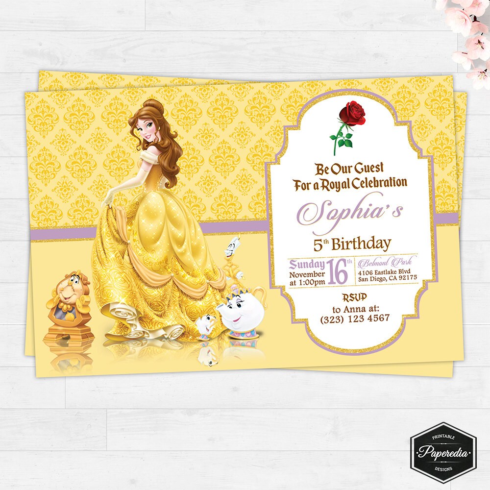 beauty and the beast party invitations beauty and the beast printable birthday card birthday party beauty and the beast party invitations beauty and the beast printable birthday card birthday party